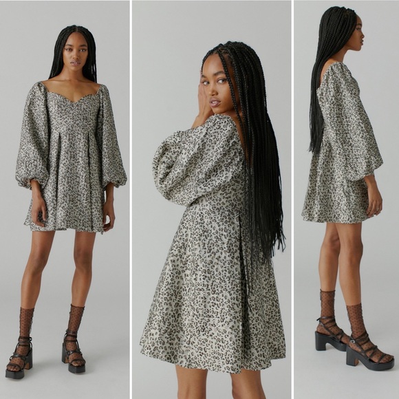 Sister Jane Tempo Leopard Jacquard Mini Dress - Picture 3 of 15